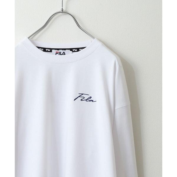 tシャツ Tシャツ レディース 「別注」  「FILA」ビッグシルエット ドロップショルダー高密度天...