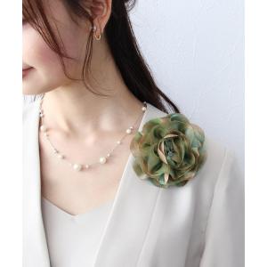 イ*ム様 ラルフローレン RL シルバー925 花型コンチョ グリーンストーン LAUREN RALPH LAUREN（ローレン ラルフローレン） ブローチ シルバー