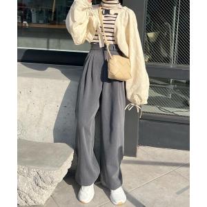 パンツ ヘムフック２WAYワイドパンツ レディース
