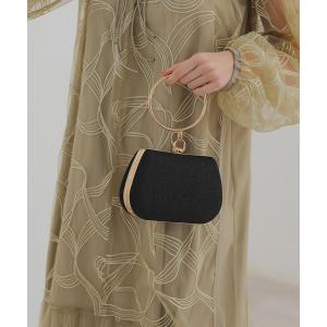 クラッチバッグ パーティーバッグ 2WAY仕様リングハンドルシャイニーラメパーティーガマグチバッグ レディース