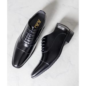 ビジネスシューズ 防滑　スクエアトゥビジネスドレスシューズ メンズ