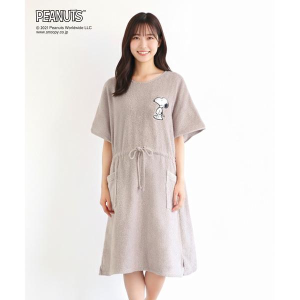 ルームウェア 部屋着 「PEANUTS/SNOOPY」 綿100%パイル スヌーピーバスポンチョ バ...