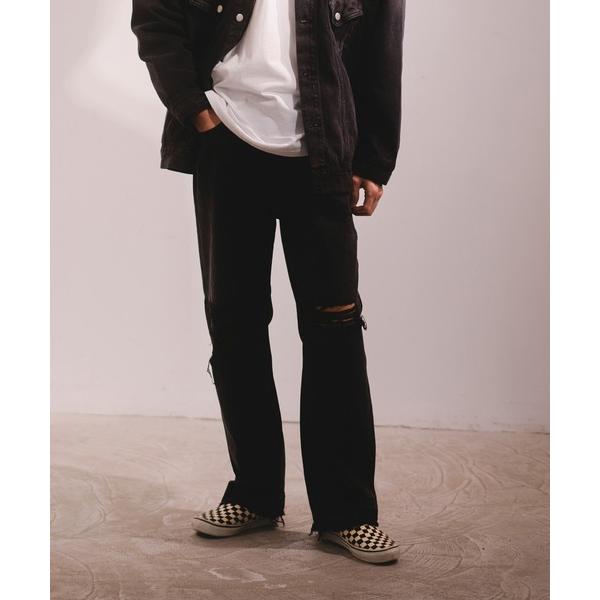 ジーンズ 「ADAMPATEK」blast looose grunge denim/グランジデニム/...