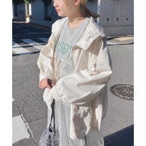 マウンテンパーカー ウインドブレーカー ボリューム袖ミドルブルゾン レディース