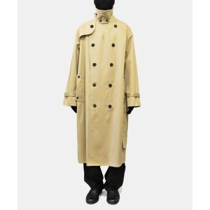 コート トレンチコート メンズ 「ATON」WEST POINT OVERSIZED TRENCH COAT｜zozo