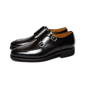 美品 バーウィック Berwick ダブルモンク 黒 8 ビブラム Berwick 1707 ビジネスシューズ バーウィック ダブルモンク 5117