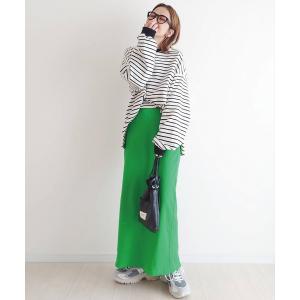 tシャツ CORNERS by yui　カラーボーダーボリュームスリーブトップス レディース