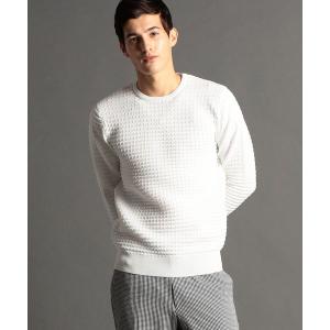 セーター ニット ジオメトリックジャカード クルーネックニット メンズ