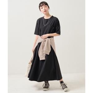 ワンピース THOUSAND MILE × FREAK'S STORE/サウザンドマイル 5分袖フレアワンピース