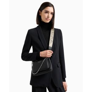 美品✨アルマーニコレツィオーニ メッセンジャーバッグ A4収納可 レザー 黒色 アルマーニコレツィオーニARMANI COLLEZIONI レザーウイング