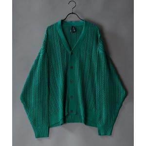 カーディガン Openwork knitting cardigan/透かし編み ニット カーディガンの商品画像