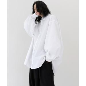 シャツ ボリューム袖ビッグシルエットバルーンシャツ ビッグシャツ メンズ レディース