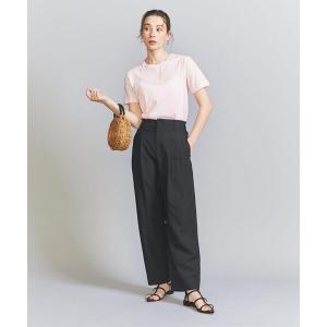 パンツ ツータックバックゴム テーパードパンツ -ウォッシャブル-