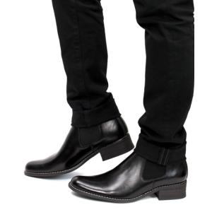 ブーツ 本革 ラウンドトゥレザーブーツ メンズ