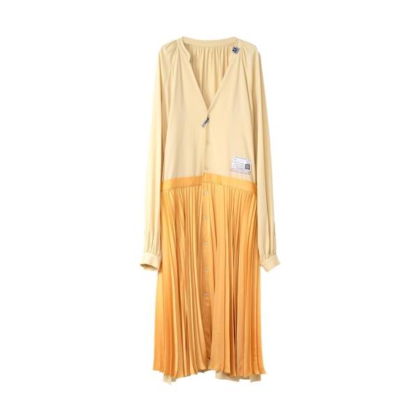 MAISON MIHARA YASUHIRO Maison Mihara Yasuhiro Pleats Skirt Combined Dress ワンピース