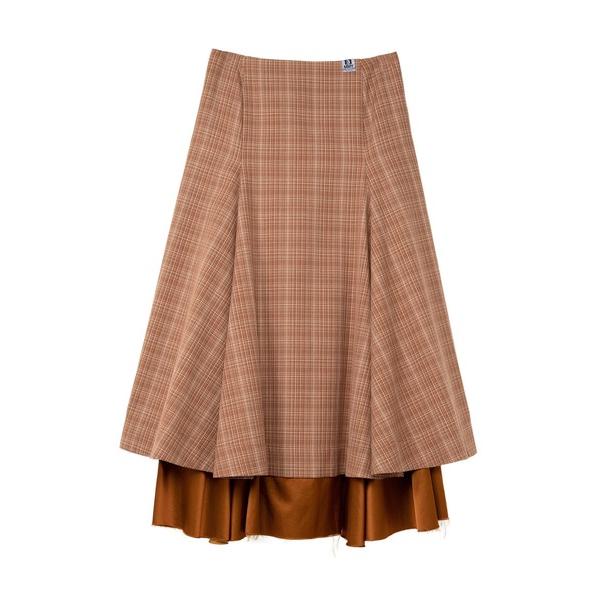 MAISON MIHARA YASUHIRO Maison Mihara Yasuhiro Random Check Printed Flare スカート
