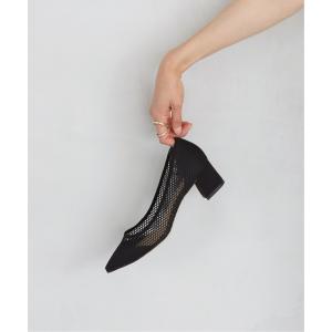 パンプス 「追加2」4.5cmポインテッドネットパンプス
