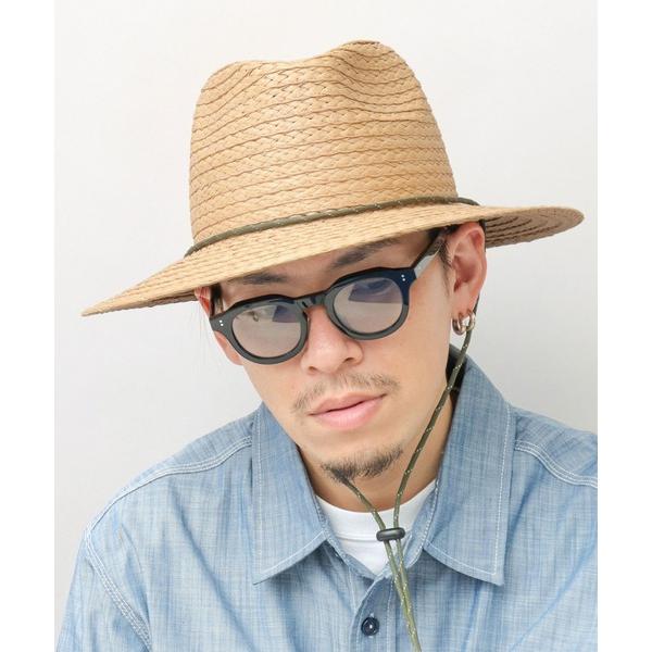 帽子 ハット ドローコード付き ロングブリム ペーパー ハット メンズ レディース