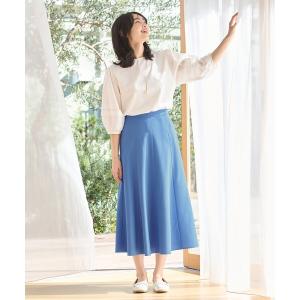 スカート リネンライクオックス フレアスカート