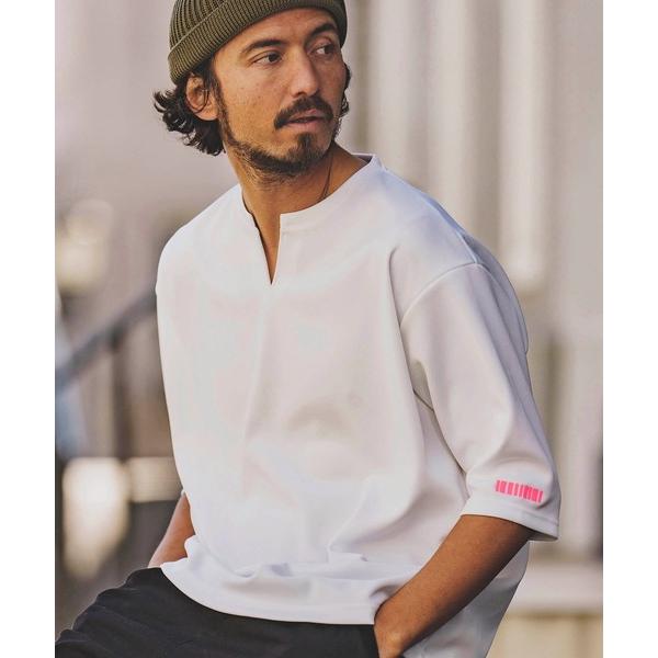 tシャツ mt8276-Key Neck Over Size Tee Tシャツ メンズ レディース