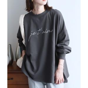 tシャツ Tシャツ 筆記体プリントプルオーバー