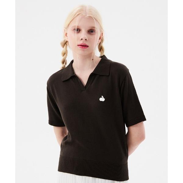 tシャツ KIRSH MONO CHERRY OPEN COLLAR KNIT/キルシーモノチェリー...