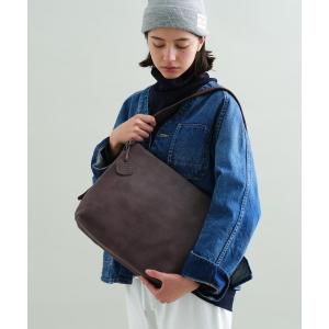 バッグ 美品♡A4可♡genten ゲンテン ロゴ レザー ホーボー ショルダー