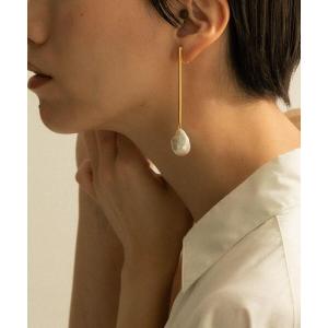 SIENA ROSE（シエナロゼ） ピアス Cラインのパールキャッチピアス「2粒