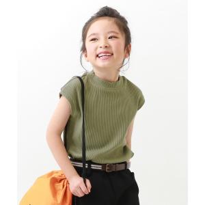tシャツ フレンチスリーブ リブ半袖Tシャツ キッズ 子供服 女の子