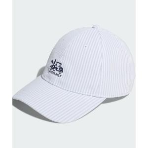 レディース 帽子 キャップ シアサッカー ストライプキャップ「adidas Golf/アディダスゴルフ」｜zozo