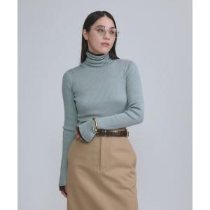 ニット セーター Chaos(カオス)/「新色＆追加」18Gシルクリブタートルネックニット レディース