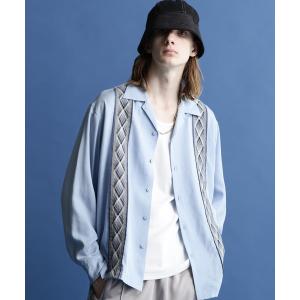 シャツ ブラウス Schott/ショット/LINE 2TONE LS SHIRT/ライン 2トーン シャツの商品画像