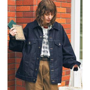 ジャケット Gジャン ビッグシルエットシンチバックデザインデニムジャケット