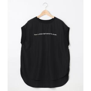 シャツ ブラウス レディース ライトタッチ裾テールロゴTシャツの商品画像