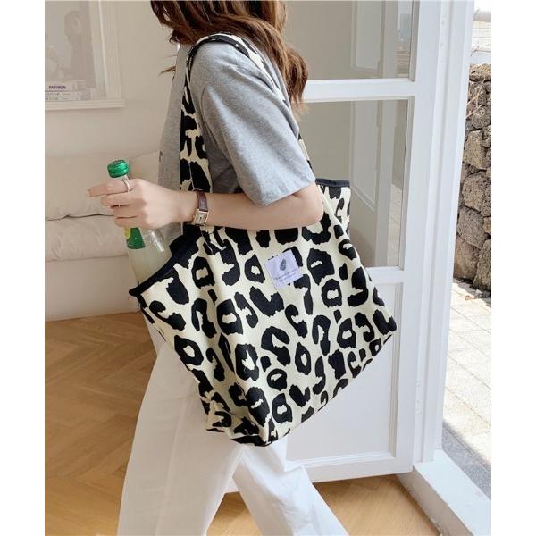 トートバッグ レオパード柄トートバック レディース