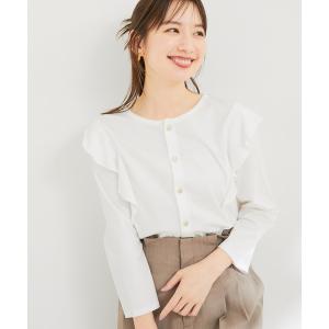 tシャツ Tシャツ シルケットフリルアレンジトップス