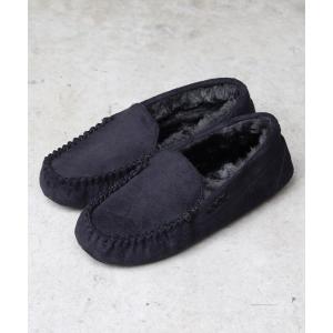 スリッポン フラットモカシンレースボアスリッポン レディース