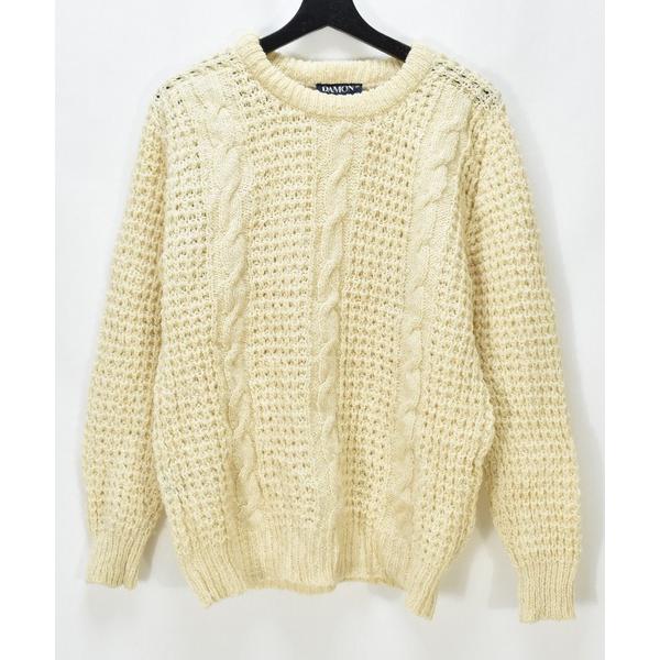 セーター ニット 「ヴィンテージ古着」DAMON フィッシャーマン アランセーター アイルランド製 ...