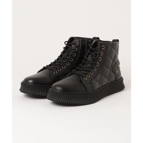 スニーカー キルティングハイカットスニーカー メンズ