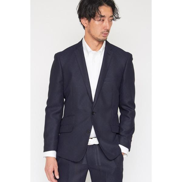 スーツ ジャケット メンズ HIGH STREET∴カラミ織りシャドープリントジャケット