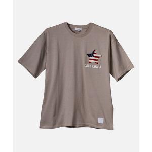 tシャツ 星条旗スター型刺繍　ビッグシルエットTシャツ メンズ