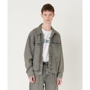 ジャケット Gジャン メンズ 「セットアップ対応」Levi's/リーバイス SILVERTAB(TM) デニムジャケット グレー STONEWASH｜zozo