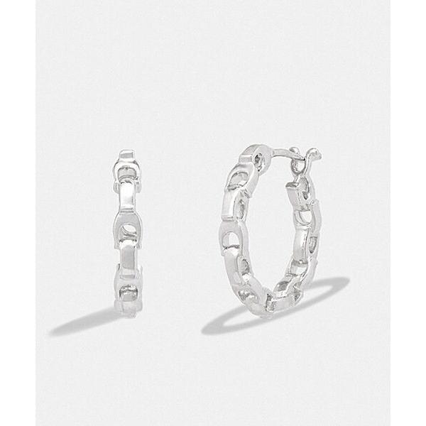 ピアス シグネチャー チェーン スモール フープ ピアス レディース