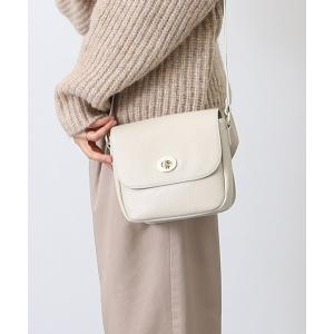 ショルダーバッグ 牛革 COOCO クーコ シュリンクレザーヒネリ金具カブセショルダーバッグ