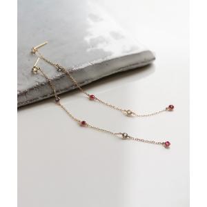 Lilas ピアス ボール*テクスチャーフープピアス K10（両耳