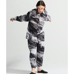 シャツ MIDIUMISOLID Men’s ウォーターカラープリントビッグシャツ メンズ レディース