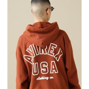 パーカー メンズ 「WEB＆DEPOT限定」AVIREX USA SWEAT PULL OVER PARKA / アヴィレックス スウェット プルオー