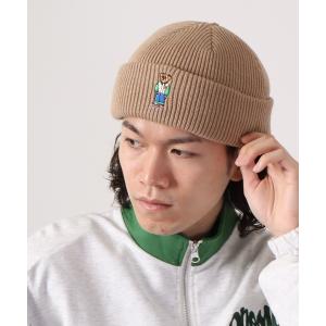 帽子 キャップ TESTIFY 防寒 クマの刺繍ニット帽/OOTD Bear Watchの商品画像