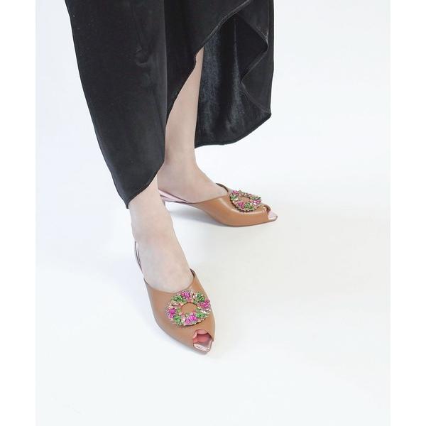 パンプス ビジュースリングバックサンダル