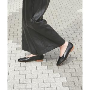 バレエシューズ パンプス 「H.V.F.N.×Daniella ＆ GEMMA」レイン対応メタリックラウンドトゥフラットシューズ